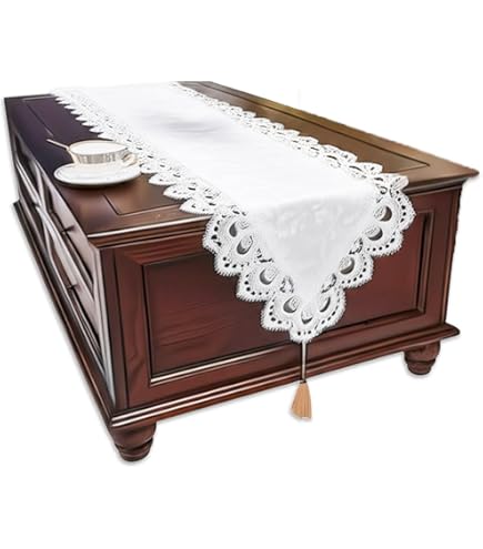 Amazon｜テーブルランナー 手作り 綿100％ レース 北欧 テーブル